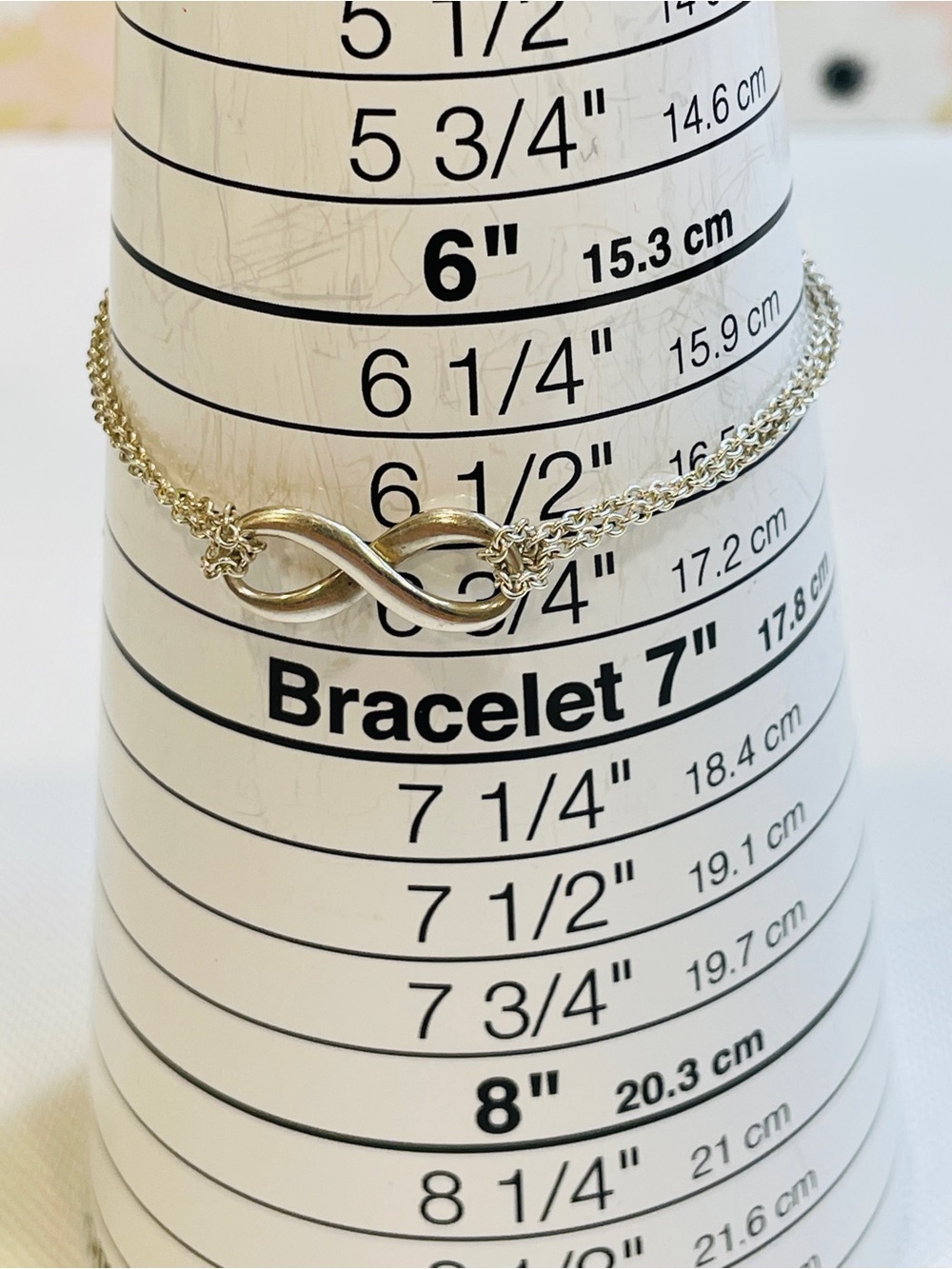TIFFANY & Co. Infinity Double Strand Bracelet Sterling Silver - Picture 6 of 7